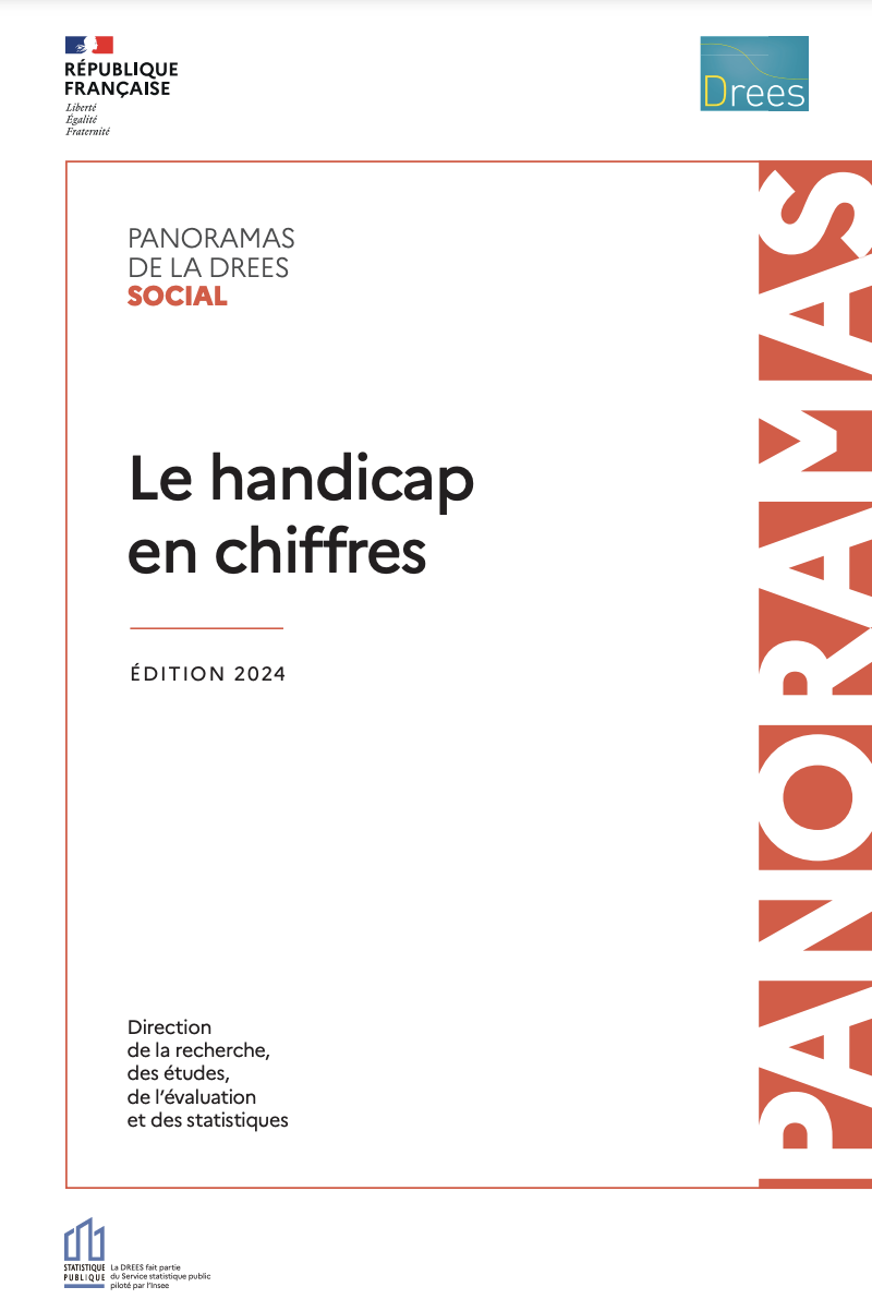Couverture de l'édition 2024 de "Le handicap en chiffres"