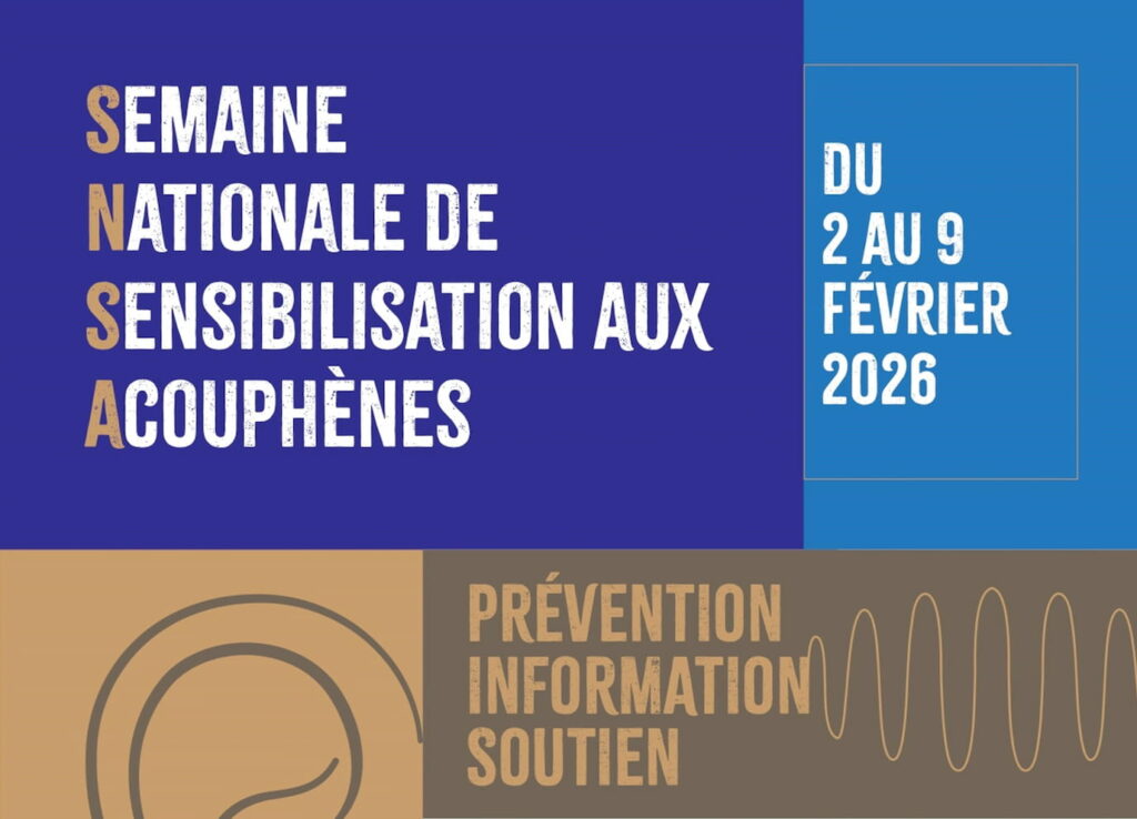 Affiche de la semaine nationale de sensibilisation aux acouphènes