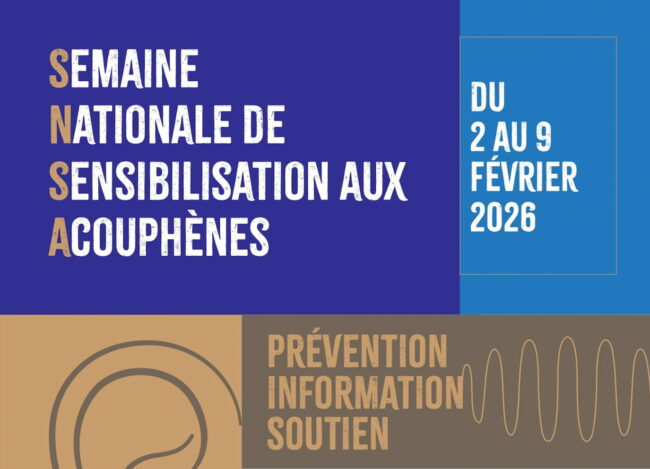Affiche de la semaine nationale de sensibilisation aux acouphènes